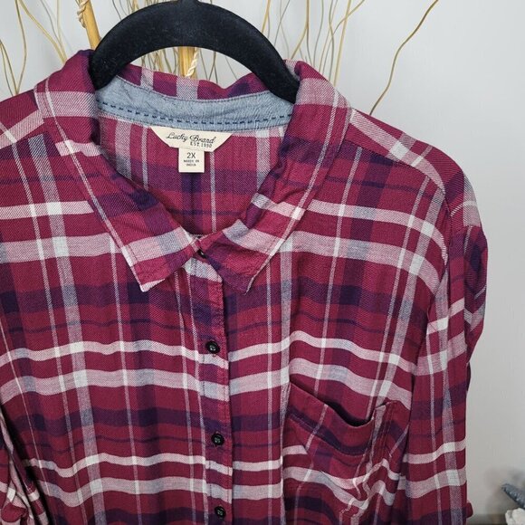 Lucky Brand Button Up Womens 2X - Picture 3 of 8
